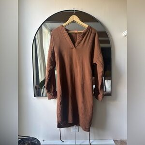 JOE FRESH | cotton muslin long sleeve dresses | size large